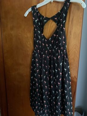 BNWOT Black Flamingo Print Sundress